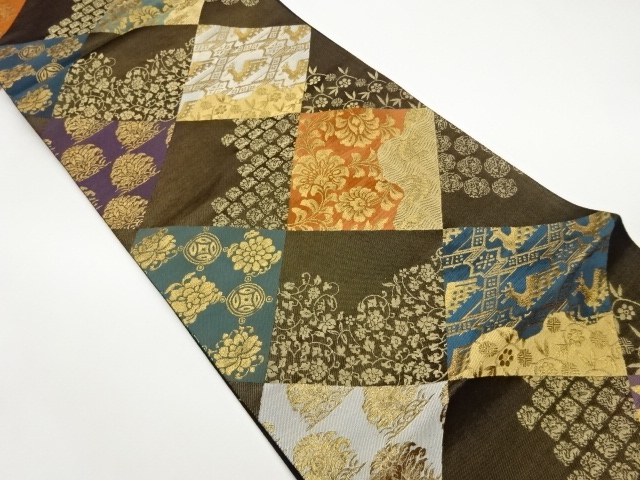 JAPANESE FUKURO OBI / WOVEN RHOMBUS / BY JURAKU